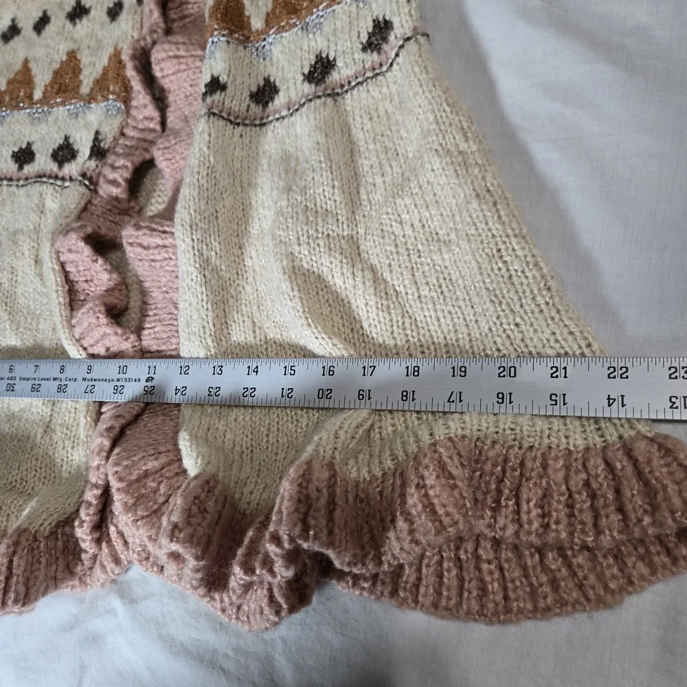 Matilda Jane Open Cardigan‎ Just Imagine Jacie Ruffled Wool Blend Sz Small NWT